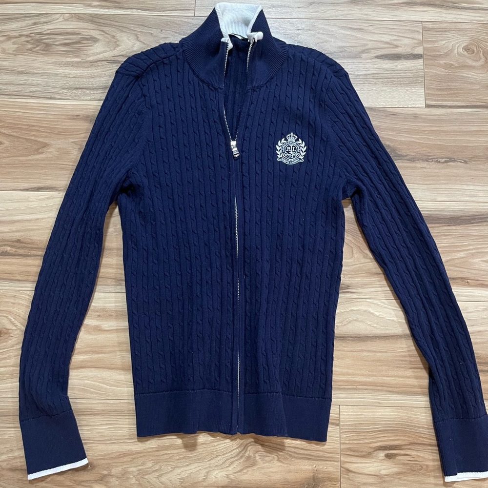 Ralph Lauren Dark Blue Zip-Up Sweater
